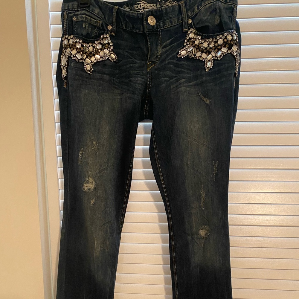 Express Embellished Jeans